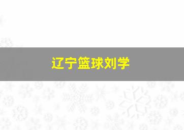 辽宁篮球刘学