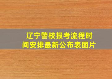 辽宁警校报考流程时间安排最新公布表图片