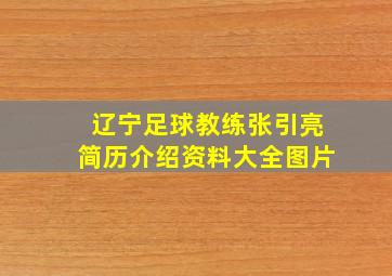 辽宁足球教练张引亮简历介绍资料大全图片