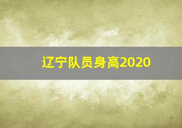 辽宁队员身高2020