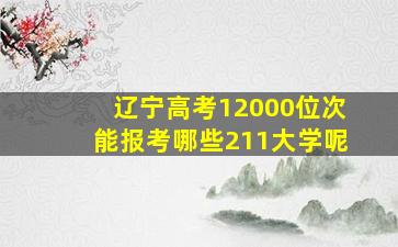 辽宁高考12000位次能报考哪些211大学呢