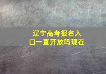 辽宁高考报名入口一直开放吗现在