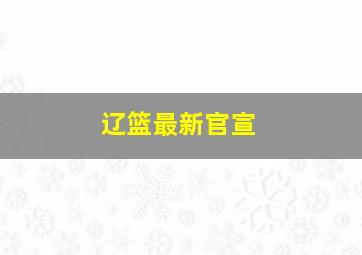 辽篮最新官宣