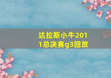 达拉斯小牛2011总决赛g3回放