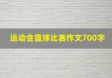 运动会篮球比赛作文700字