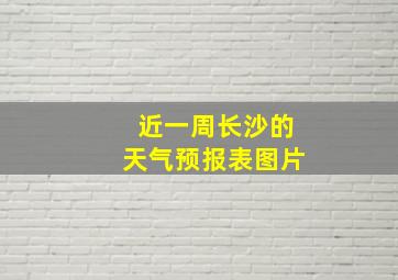 近一周长沙的天气预报表图片