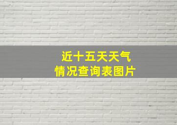 近十五天天气情况查询表图片