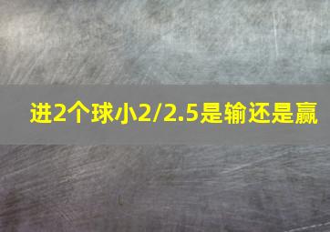 进2个球小2/2.5是输还是赢