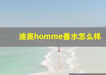 迪奥homme香水怎么样