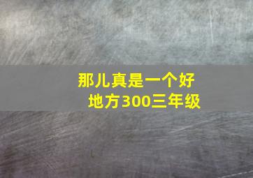 那儿真是一个好地方300三年级