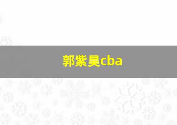 郭紫昊cba