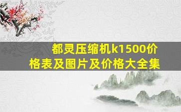 都灵压缩机k1500价格表及图片及价格大全集