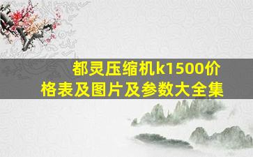 都灵压缩机k1500价格表及图片及参数大全集