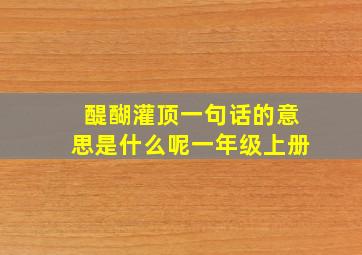 醍醐灌顶一句话的意思是什么呢一年级上册