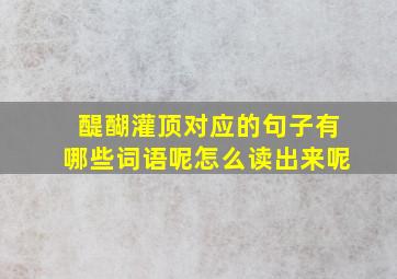 醍醐灌顶对应的句子有哪些词语呢怎么读出来呢