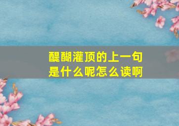 醍醐灌顶的上一句是什么呢怎么读啊