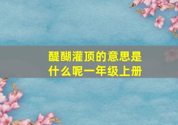 醍醐灌顶的意思是什么呢一年级上册