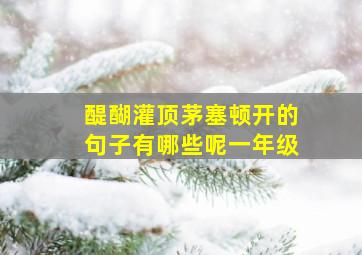 醍醐灌顶茅塞顿开的句子有哪些呢一年级