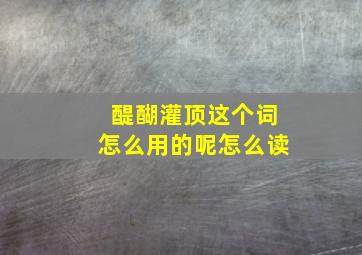 醍醐灌顶这个词怎么用的呢怎么读