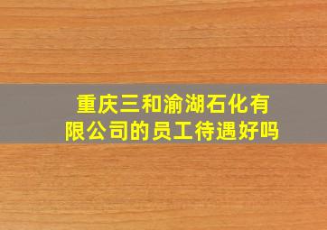 重庆三和渝湖石化有限公司的员工待遇好吗