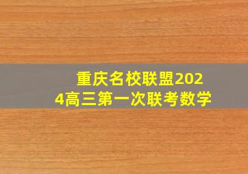 重庆名校联盟2024高三第一次联考数学