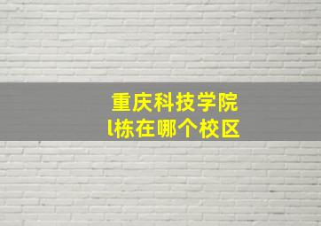 重庆科技学院l栋在哪个校区