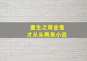 重生之商业鬼才从头再来小说