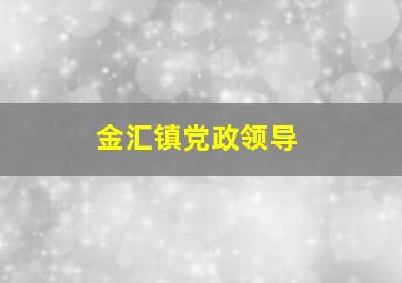 金汇镇党政领导