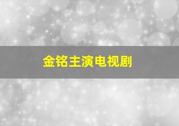 金铭主演电视剧