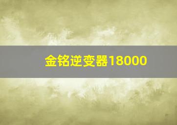 金铭逆变器18000