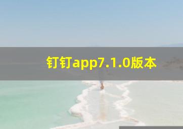 钉钉app7.1.0版本