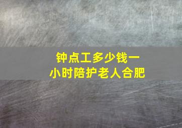 钟点工多少钱一小时陪护老人合肥