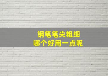 钢笔笔尖粗细哪个好用一点呢