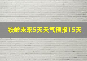 铁岭未来5天天气预报15天