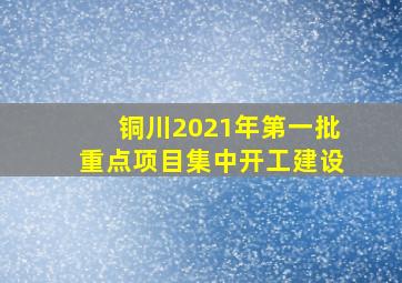 铜川2021年第一批重点项目集中开工建设