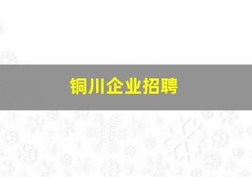 铜川企业招聘