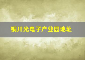 铜川光电子产业园地址