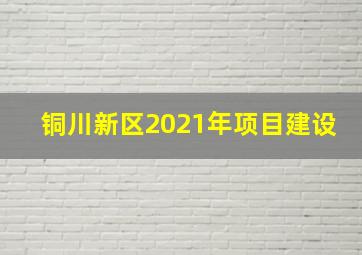 铜川新区2021年项目建设