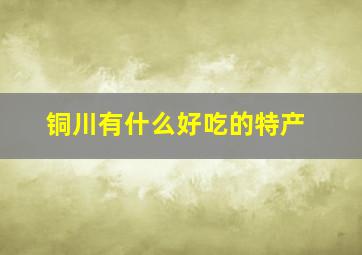 铜川有什么好吃的特产