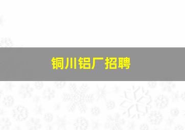 铜川铝厂招聘