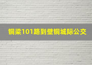 铜梁101路到壁铜城际公交