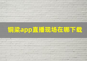 铜梁app直播现场在哪下载