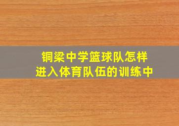 铜梁中学篮球队怎样进入体育队伍的训练中