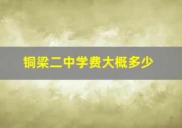 铜梁二中学费大概多少