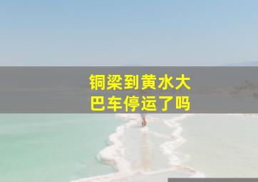 铜梁到黄水大巴车停运了吗