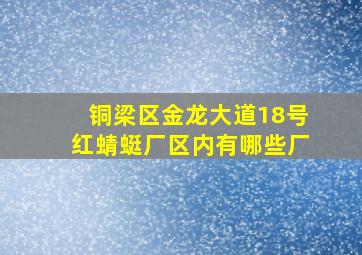 铜梁区金龙大道18号红蜻蜓厂区内有哪些厂