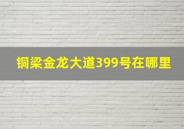 铜梁金龙大道399号在哪里