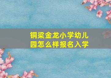 铜梁金龙小学幼儿园怎么样报名入学