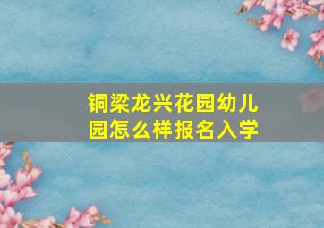 铜梁龙兴花园幼儿园怎么样报名入学