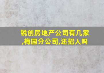 锐创房地产公司有几家,梅园分公司,还招人吗